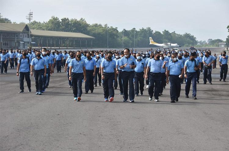 Jalin Silaturahmi, KSAU Berolahraga Bersama untuk Jaga Kesehatan