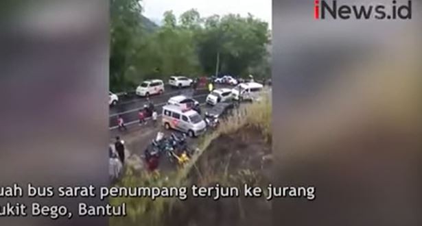 13 Korban Tewas Bus Tabrak Tebing di Bukit Bego Bantul Dibawa ke Sukoharjo