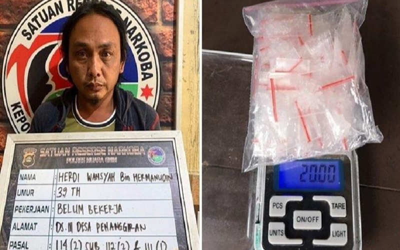 Edarkan Sabu dan Ganja, Pengangguran Ini Terancam Hukuman Seumur Hidup