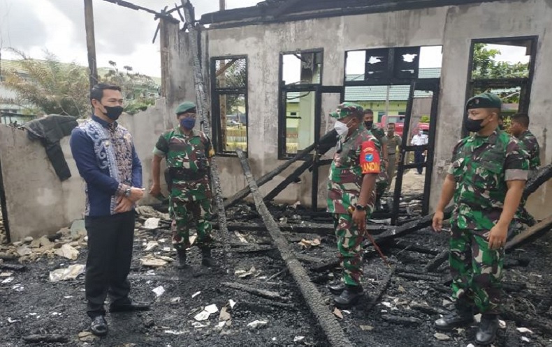 Penyebab Barak Tentara di Kalimantan Barat Terbakar Diduga dari Api di Plafon