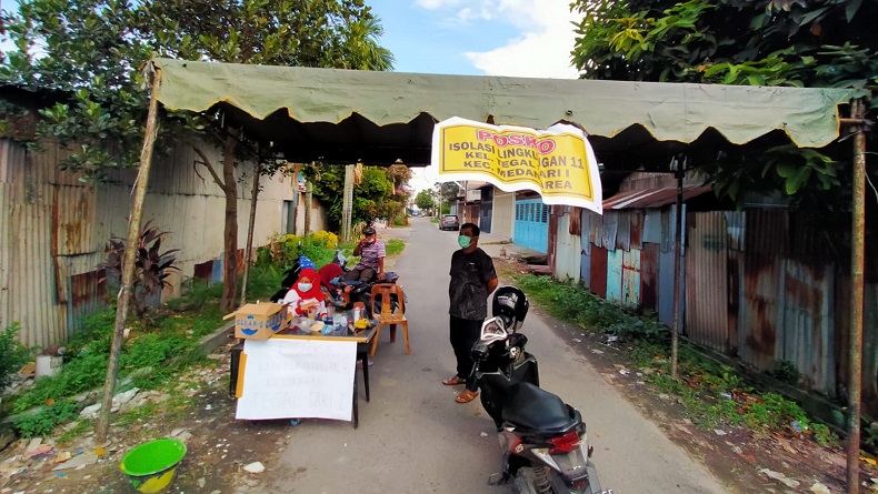 Cegah Penyebaran Covid-19, Dua Gang di Medan Ditutup
