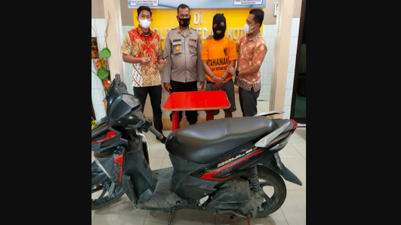 Tepergok Petugas, Maling Motor Pedagang Simpang Limun Diringkus