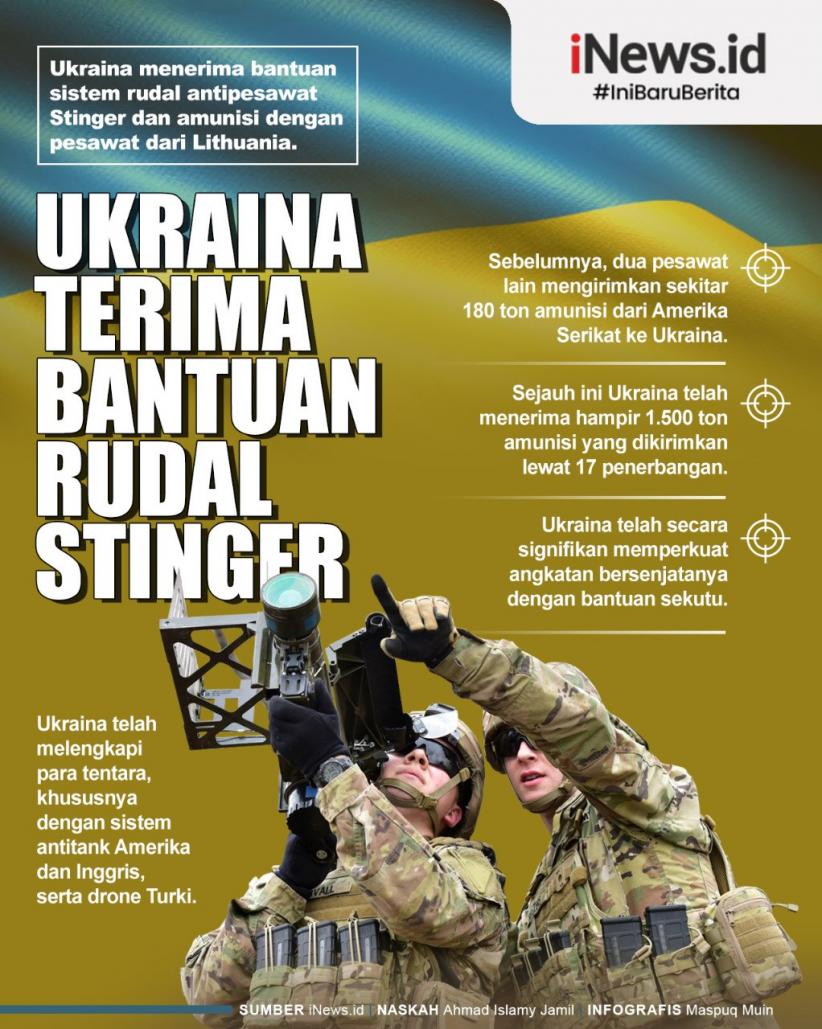 Infografis Ukraina Terima Bantuan Rudal Stinger dari Lithuania