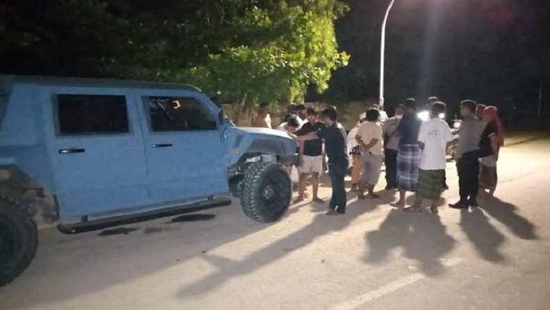 Melaju dengan Kecepatan Tinggi, Pengendara Motor Tewas Hantam Rantis Pindad MV2 4X4