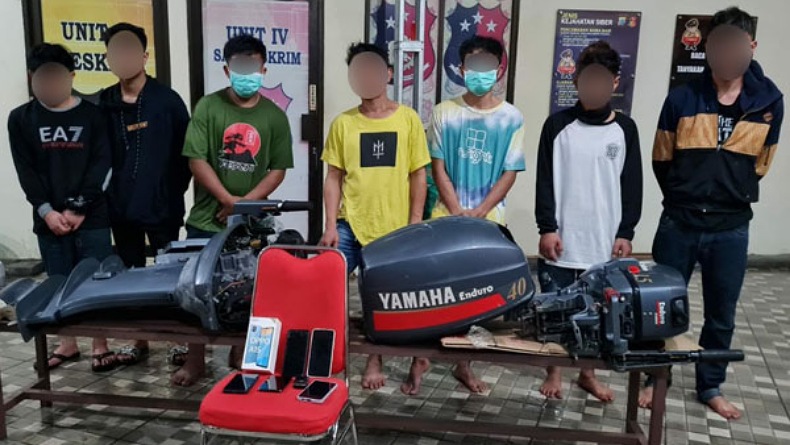 Polisi Bekuk Komplotan Pencuri Mesin Perahu di Wori Minahasa Utara   