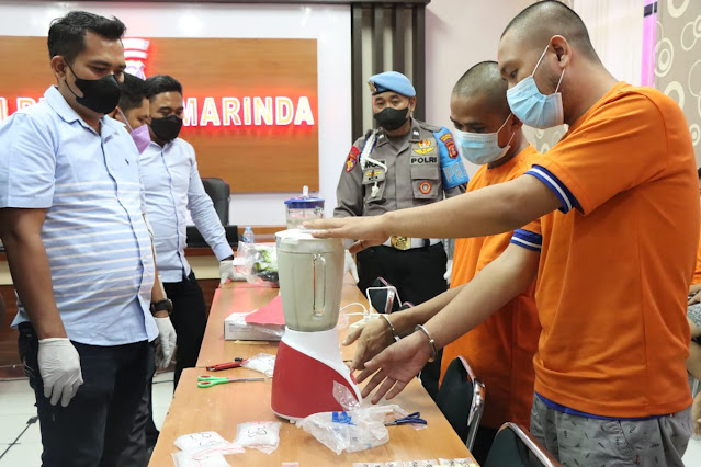 Musnahkan Barang Bukti, Polres Samarinda Blender 2,7 Kg Sabu-Sabu 