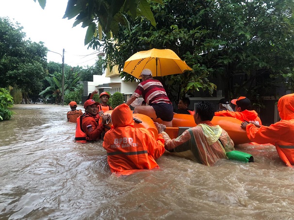 Polda Banten Sebut 64 Lokasi Banjir di Serang Sudah Surut