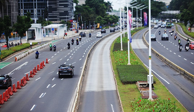 Suasana Lengang Jalan Protokol Jakarta saat Libur Nyepi - Bagian 2
