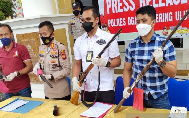 Polres OKU Sita 6 Senjata Api Ilegal