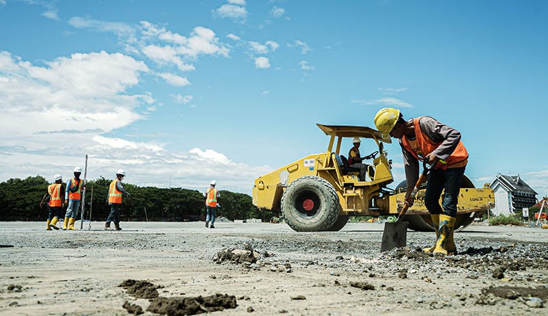 Penampakan Sirkuit Formula E di Ancol Mulai Diaspal - Bagian 2