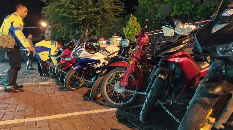 Pakai Knalpot Brong, 41 Motor Diangkut ke Mapolresta Banda Aceh