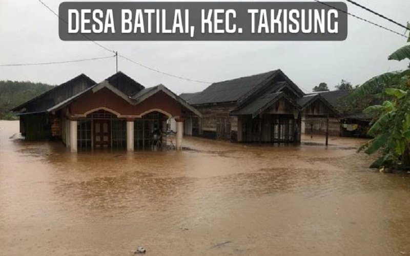 Banjir di Tanah Laut Rendam Tiga Desa, 1.312 Jiwa Terdampak