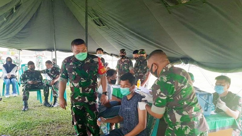 Kerahkan Seluruh Personel, Kodim Minahasa Maksimalkan Vaksinasi Covid-19