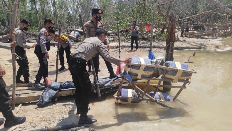 Polisi Tindak Tegas Pertambangan Ilegal di Hutan Mangrove, 5 Hektare Lahan Rusak Parah