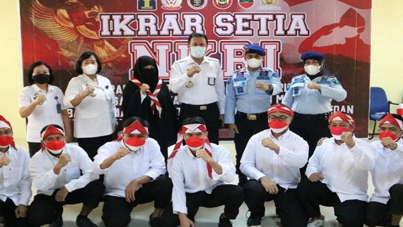 8 Napi Terorisme di Medan Ucapkan Ikrar Setia ke NKRI