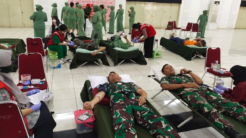 Prajurit Komando Pasukan Khusus Donorkan Darah, PMI KBB: Kami Terbantu