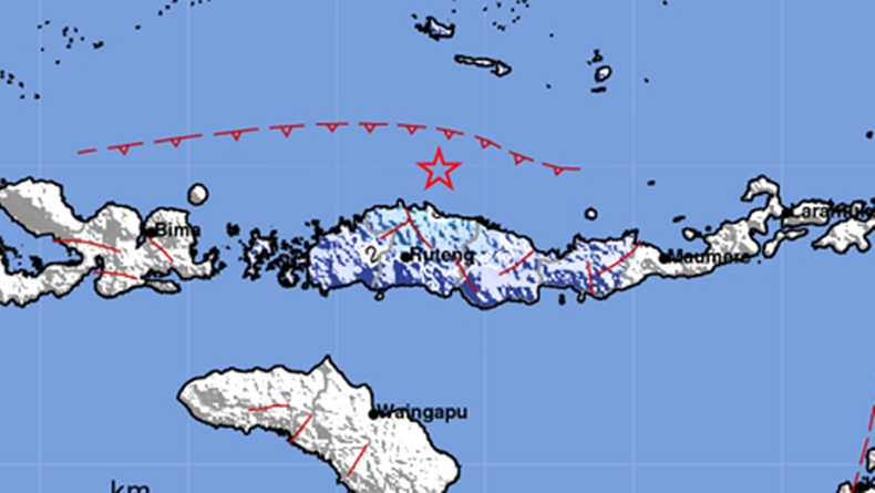 Gempa Terkini Magnitudo 4,7 Guncang Ruteng Manggarai