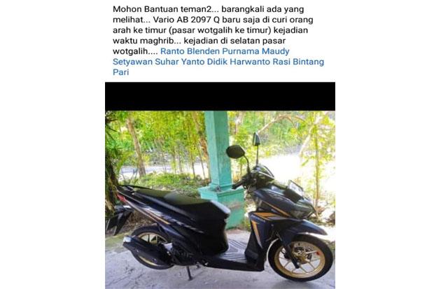  STNK Belum Turun, Motor Nanda Sudah Digondol Maling