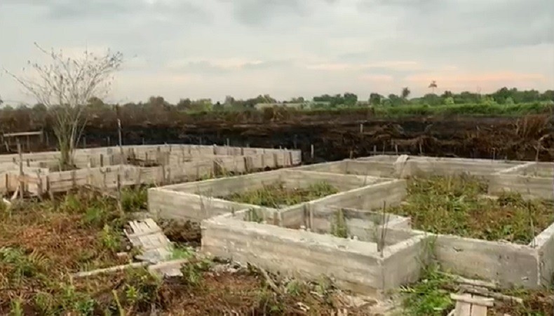 Mencurigakan, Ada Bangunan Berdiri di Bekas Lahan Terbakar di Pontianak