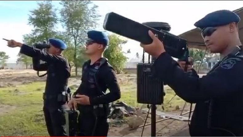 Terungkap, Begini Cara Skuadron Korps Brimob Polri Tembak Jatuh 25 Drone di Mandalika