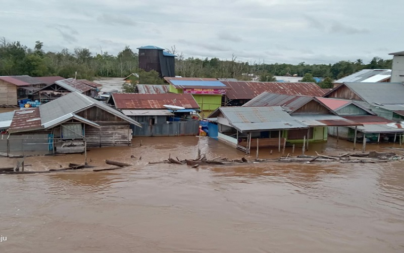 DAS Kapuas Meluap, Desa Bukit Batu Terkena Banjir 1 Meter