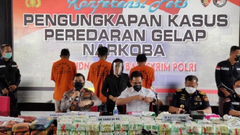 Tangkapan Besar Peredaran Narkoba di Aceh, Polisi Sita Sabu 84 Kg dan Ganja 20 Kg