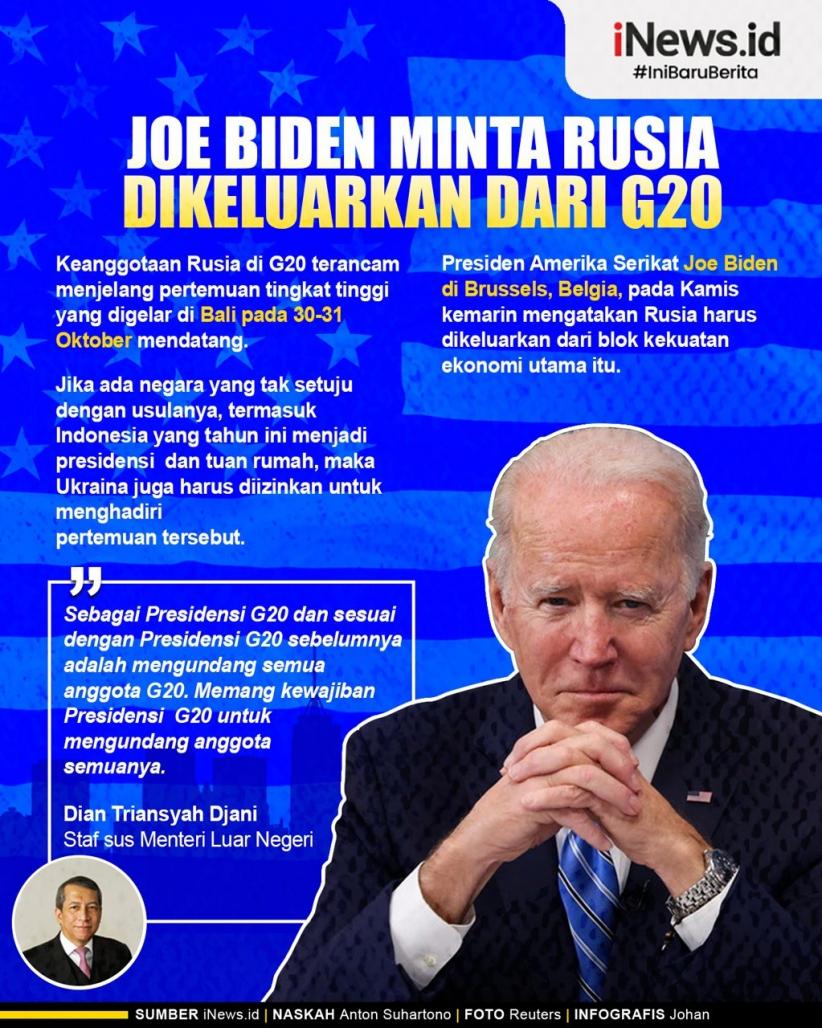 Infografis Joe Biden Minta Rusia Dikeluarkan dari G20