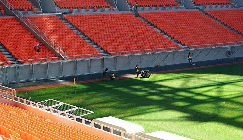 Kemegahan Stadion JIS Didominasi Warna Oranye - Bagian 4