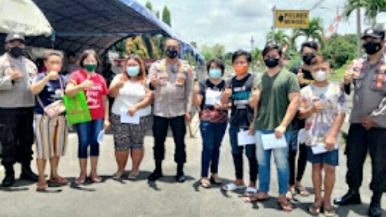 Pacu Vaksinasi Covid-19, Polres Minsel Adakan Layanan Jemput Warga dengan Bus