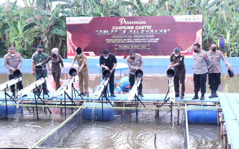 Tekan Narkoba, Petinggi di Sumsel Resmikan Kampung Cantik di Tangga Buntung Palembang 