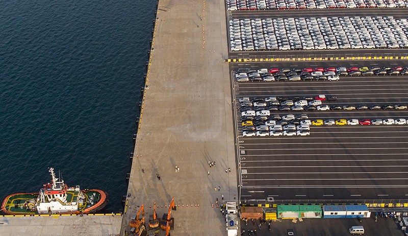 Penampakan dari Udara Ribuan Mobil Diekspor dari Pelabuhan Patimban - Bagian 3