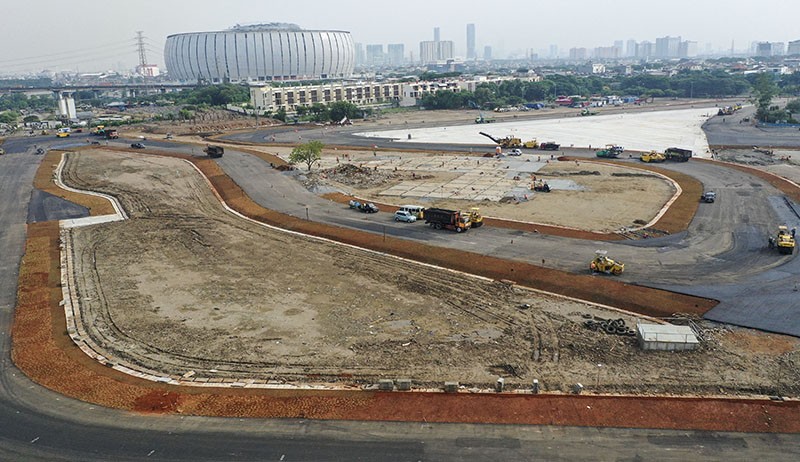 Penampakan dari Udara Sirkuit Formula E Berdekatan dengan Stadion JIS - Bagian 2