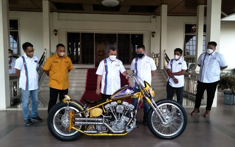 Keren, Komunitas Otomotif di Pekanbaru Luncurkan Motor Custom Bertema Melayu