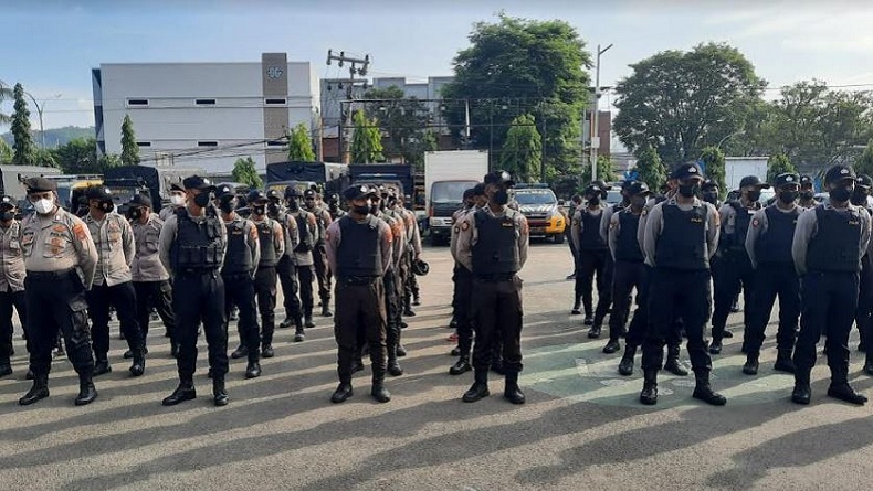 Pengamanan Demo Tolak DOB di Sorong, Polisi Turunkan Kekuatan Penuh
