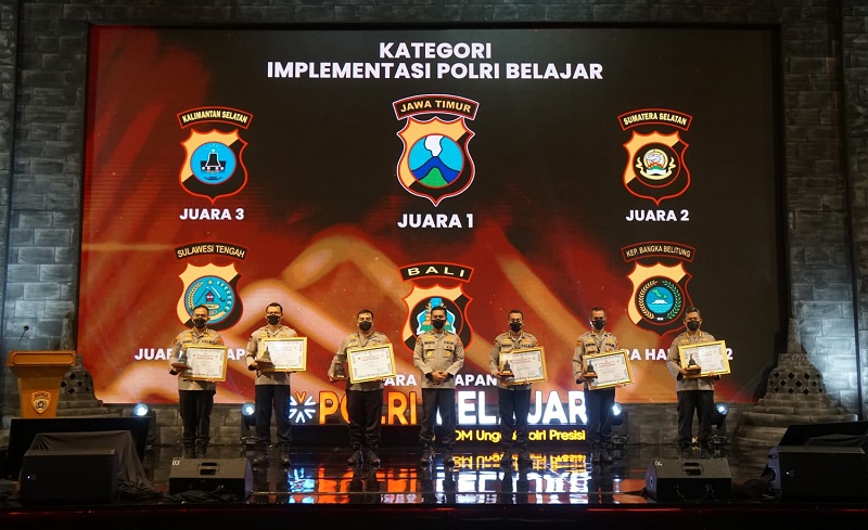 Terbaik se-Indonesia, Biro SDM Polda Jatim Raih Juara 1 Implementasi Polri Belajar