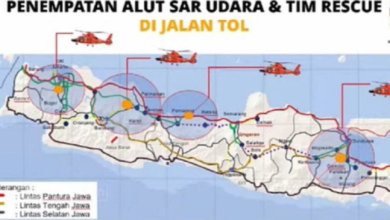 9 Helikopter Dikerahkan Pengamanan Jalur Mudik Lebaran, 4 Siaga di Sepanjang Tol Trans Jawa