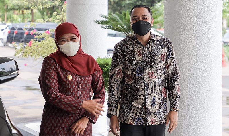 Gubernur Khofifah Bertemu Eri Cahyadi di Balai Kota Surabaya, Ini yang Dibahas