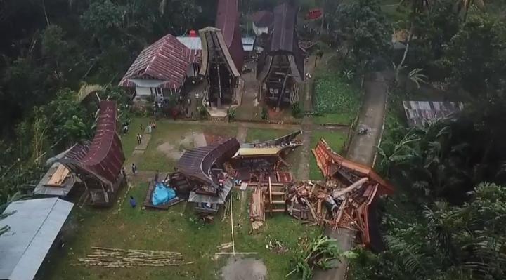 7 Rumah Adat di Toraja Utara Porak-Poranda Diterjang Hujan Deras dan Puting Beliung