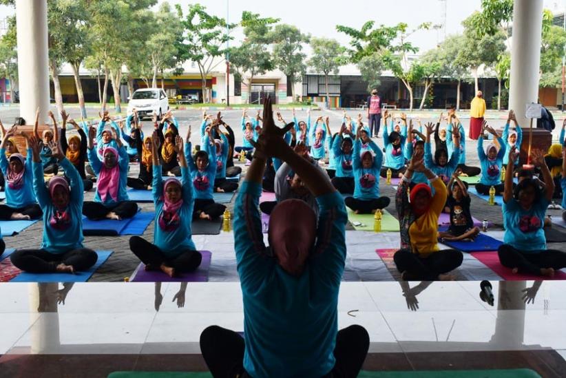 Puasa Tak Halangi Aktivitas Komunitas Yoga di Madiun  - Bagian 2
