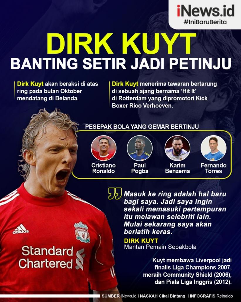 Infografis Dirk Kuyt Banting Setir Jadi Petinju