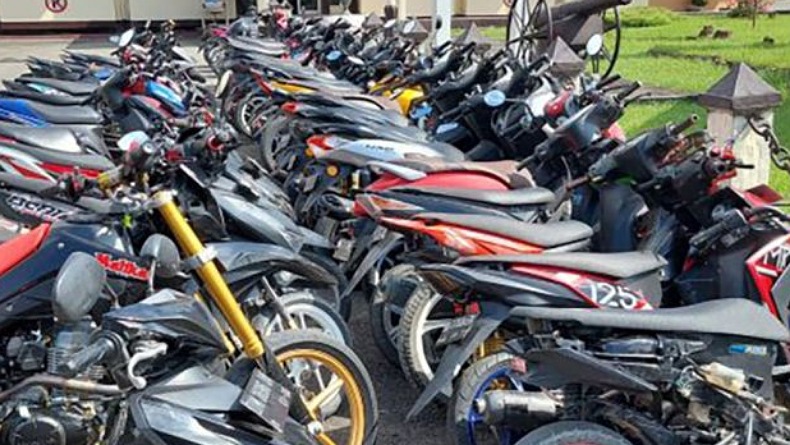 Polres Gorontalo Kota Sita Puluhan Sepeda Motor Balap Liar di 2 Lokasi