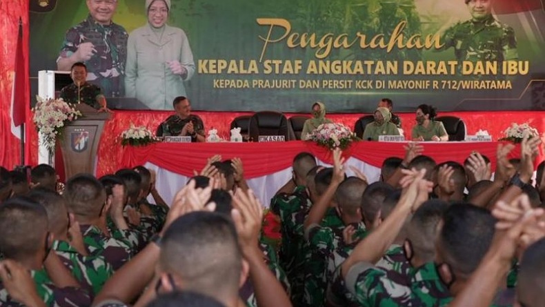 Ini Pesan Kasad Jenderal Dudung kepada Prajurit di Yonif 712/Wiratama Manado