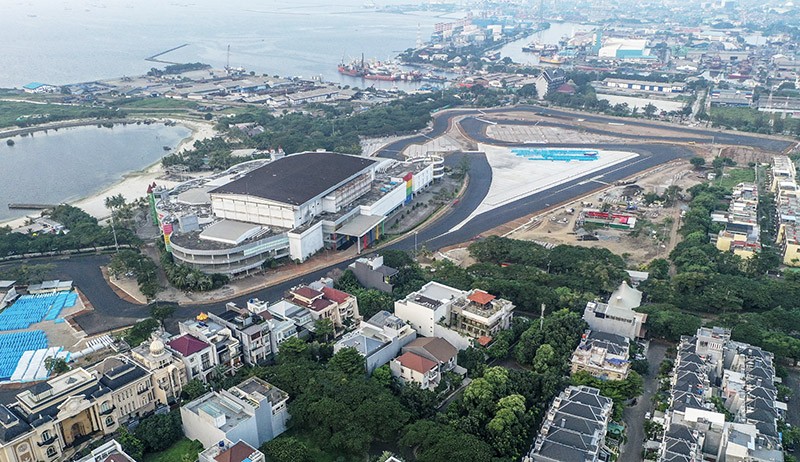 Foto-Foto Sirkuit Formula E Sepanjang 2,4 Km Selesai Diaspal - Bagian 2