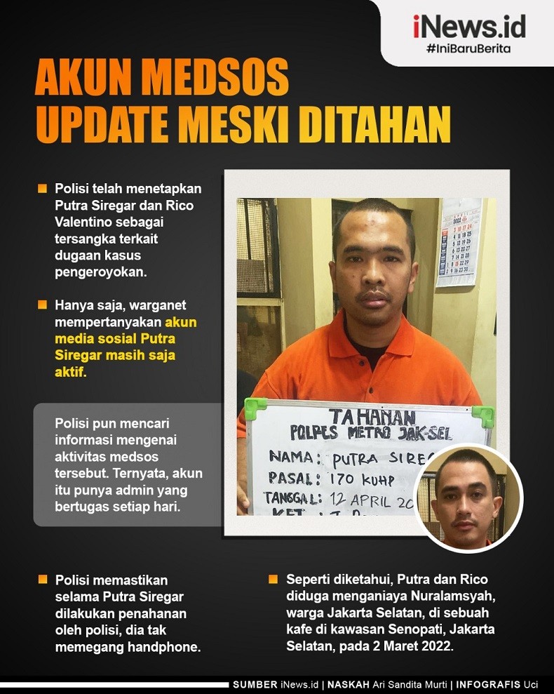 Infografis Akun Medsos Update meski Ditahan