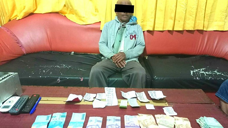 Pria Lansia Warga Upai Kotamobagu Ditangkap Polisi saat Asyik Edarkan Judi Togel