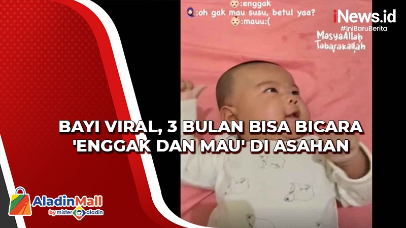 Video Viral Bayi 3 Bulan Ngomong Enggak dan Mau saat Ditawari Susu Ibunya