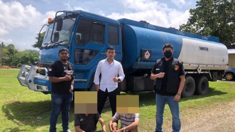 Angkut 24.000 Liter Solar Ilegal, Truk Tangki dan 2 Pria Diciduk Polisi