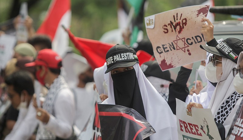 Aksi Damai di Kedubes AS Kutuk Tindakan Kekerasan Israel terhadap Rakyat Palestina - Bagian 5