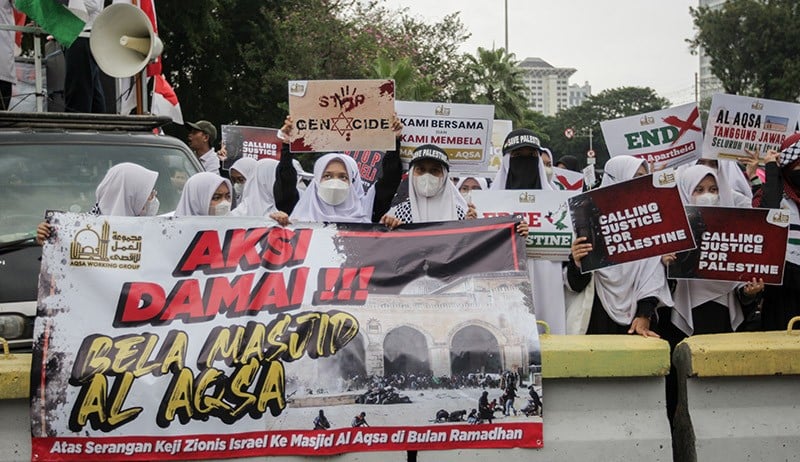 Aksi Damai di Kedubes AS Kutuk Tindakan Kekerasan Israel terhadap Rakyat Palestina - Bagian 2