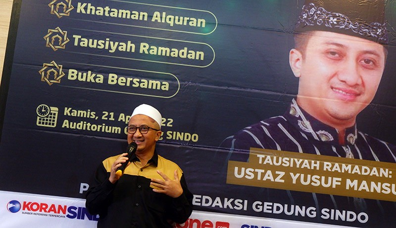 Momen Ustaz Yusuf Mansur Berikan Tausiyah Ramadan di Gedung SINDO - Bagian 1